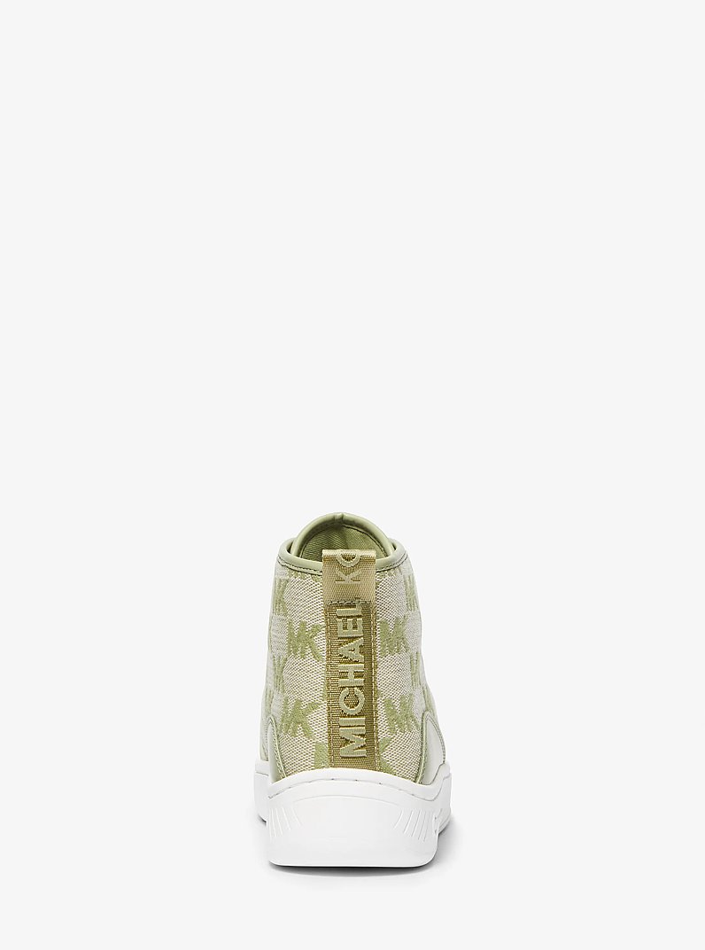 Shea Logo Jacquard High-Top Sneaker in LIGHT SAGE | Michael Kors