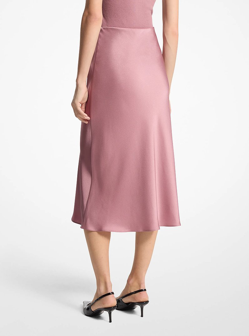Falda de sat&eacute;n charmeuse in MAUVE | Michael Kors