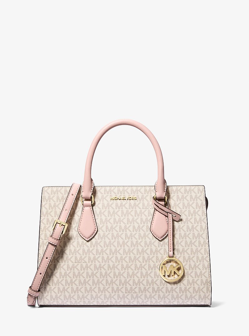 Bolso satchel Sheila mediano con logotipo in ROS&Aacute;CEO POLVORIENTO MULTICOLOR | Michael Kors