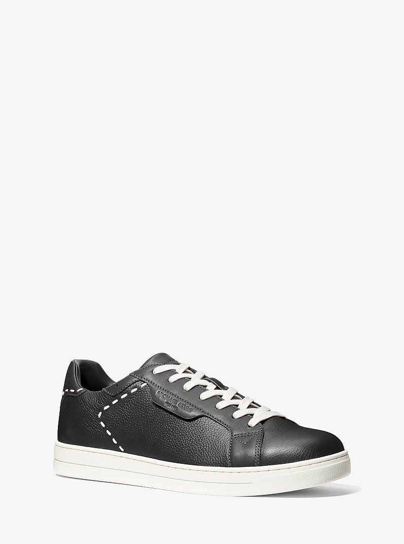 Zapatilla Keating de piel con detalles cosidos a mano in NEGRO | Michael Kors