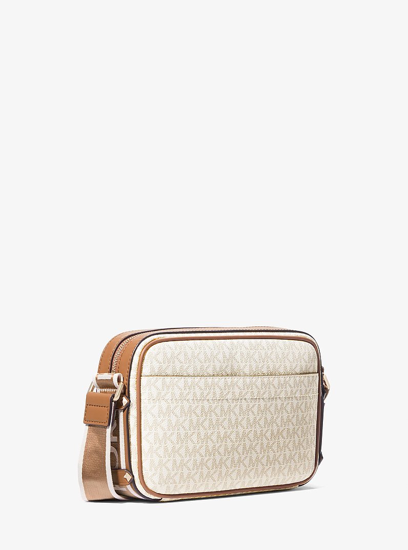 Maeve Large Logo Crossbody Bag in VANILLA/ACORN | Michael Kors