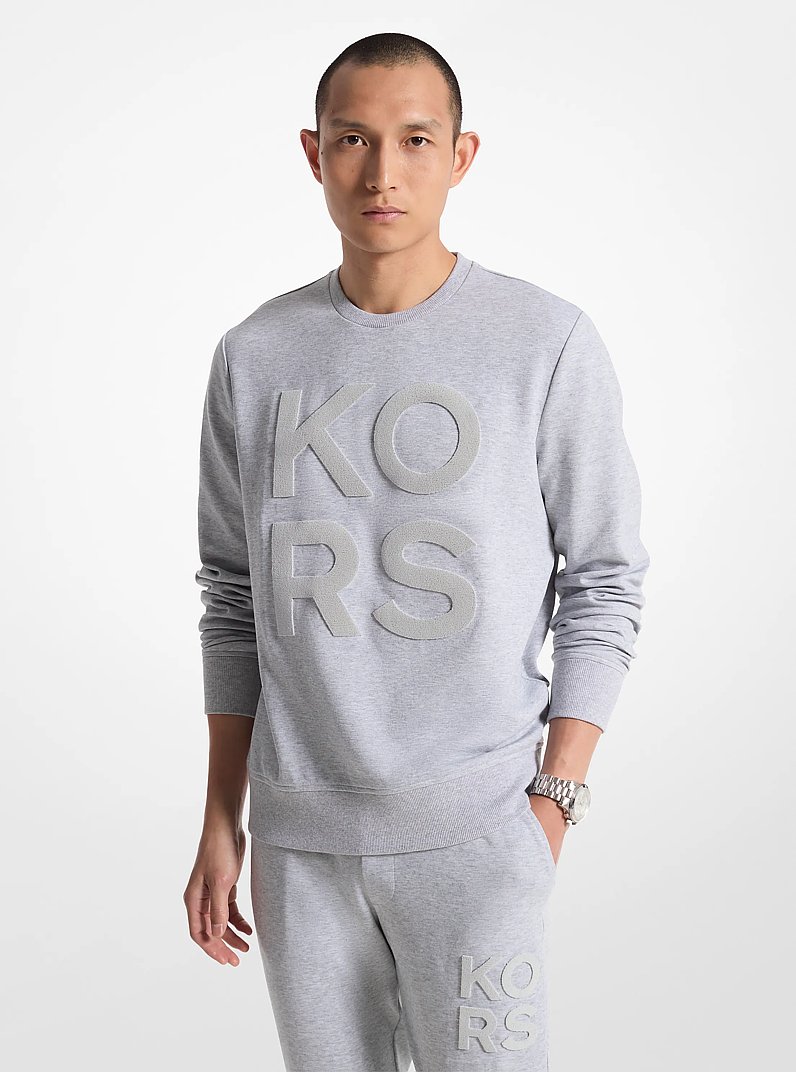 KORS Cotton Blend Sweatshirt in HEATHER GREY | Michael Kors