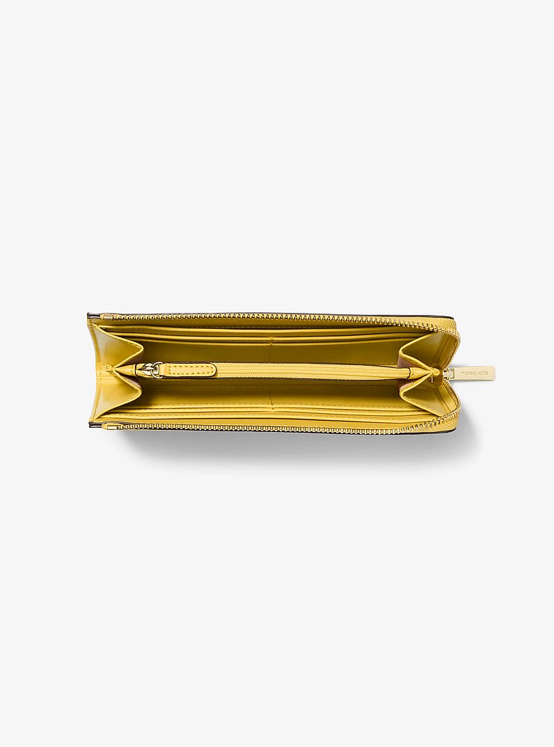 Cartera Jet Set Travel grande con cremallera y logotipo de la marca in AMARILLO MARGARITA | Michael Kors