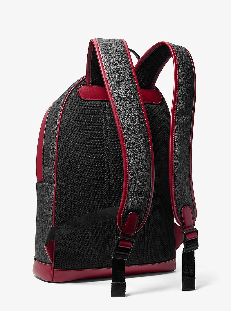 Jet Set Signature Logo Backpack in BLACK | Michael Kors