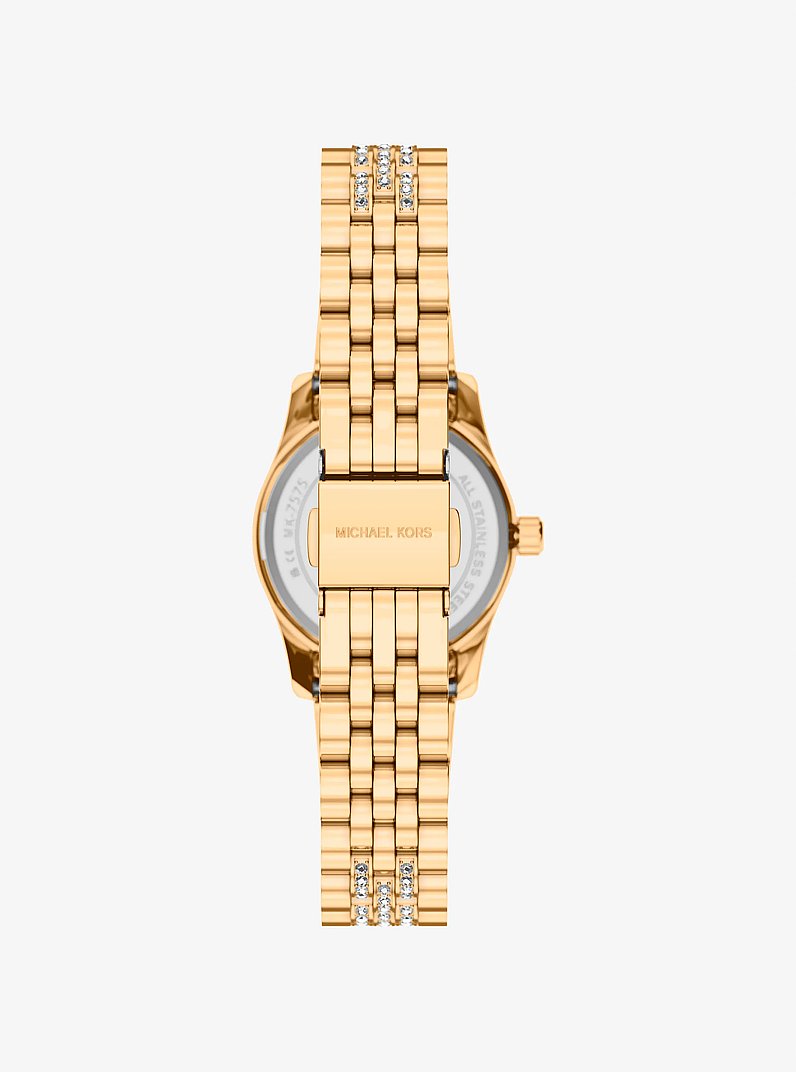 Kleine Armbanduhr Lexington im Goldton mit Pav&eacute; in GOLDTON | Michael Kors