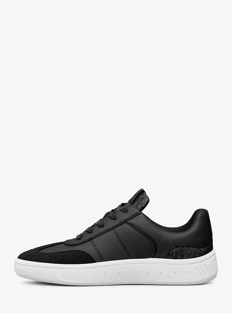 Kai Mixed-Media Sneaker in BLACK | Michael Kors
