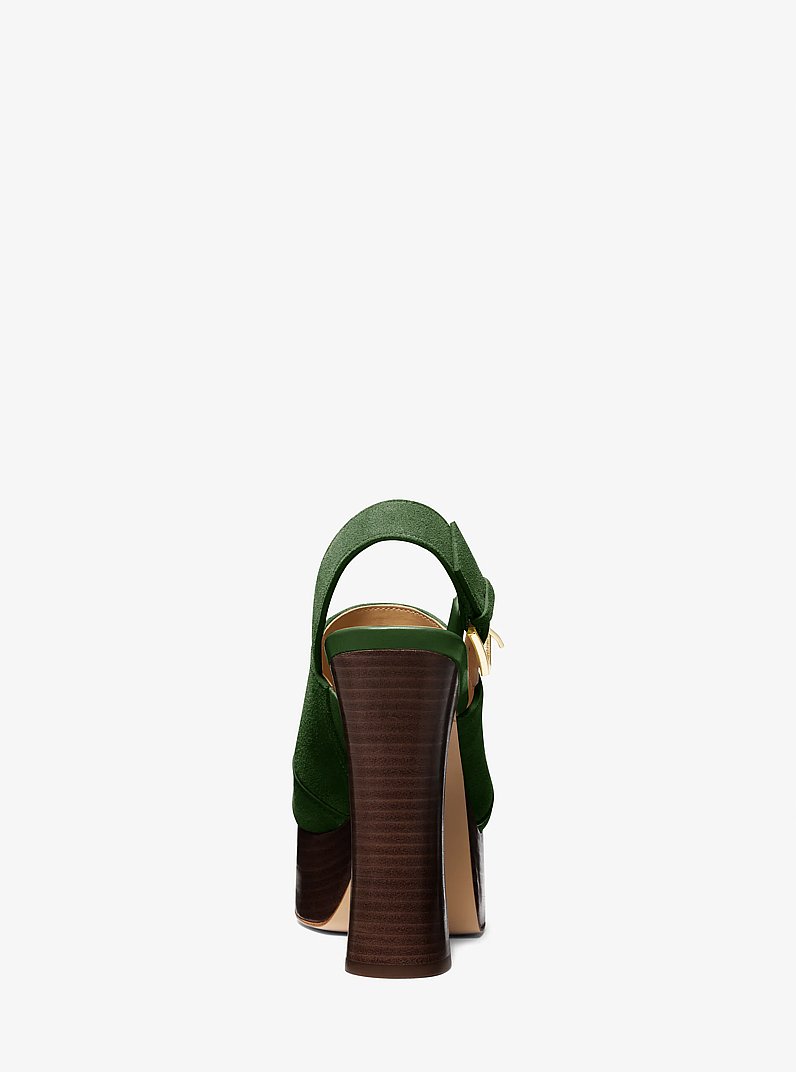 Rye Suede Platform Sandal in AMAZON GREEN | Michael Kors