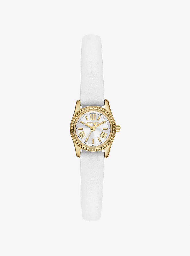 Micro Lexington Leather Watch in OPTIC WHITE | Michael Kors