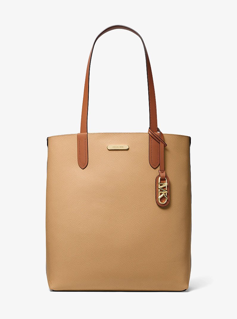 Bolso tote Eliza extragrande reversible de piel granulada in LUGGAGE | Michael Kors