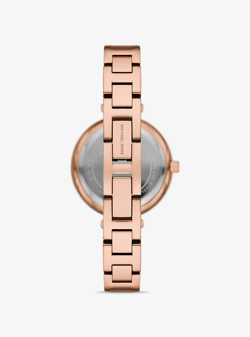 Mini Laney Rose Gold-Tone Bangle Watch in ROSE GOLD | Michael Kors