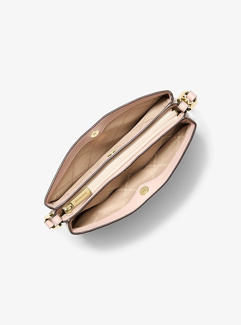 Trisha Medium Logo Crossbody Bag in PWD BLSH MLT | Michael Kors