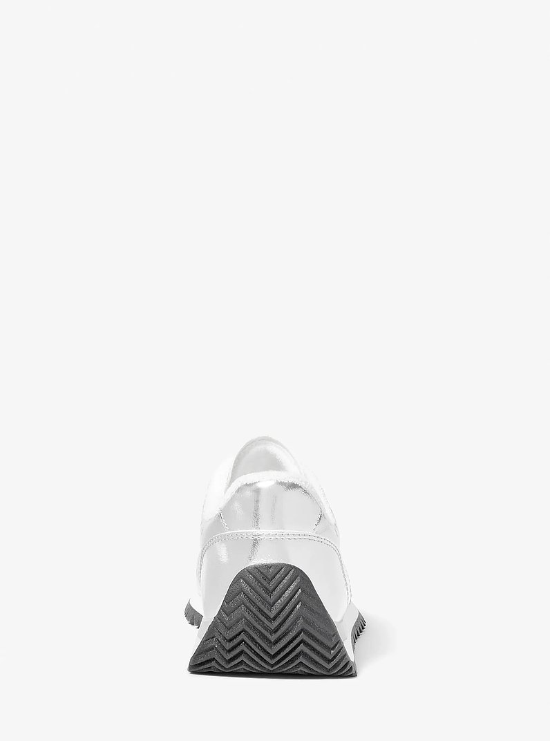 Rhodes Metallic Trainer in SILVER | Michael Kors