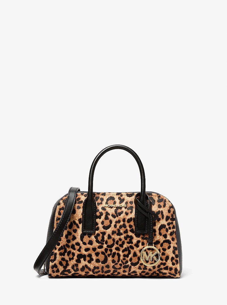 Petit sac messager Ashton en poils de veau &agrave; imprim&eacute; l&eacute;opard in POIL DE CHAMEAU MULTI | Michael Kors