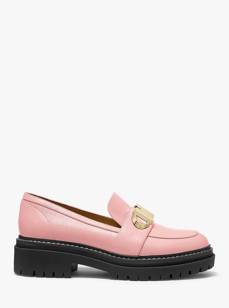 Parker Leather Loafer in PINK | Michael Kors