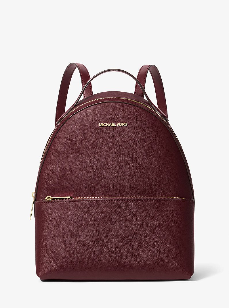 Sheila Medium Faux Saffiano Leather Backpack