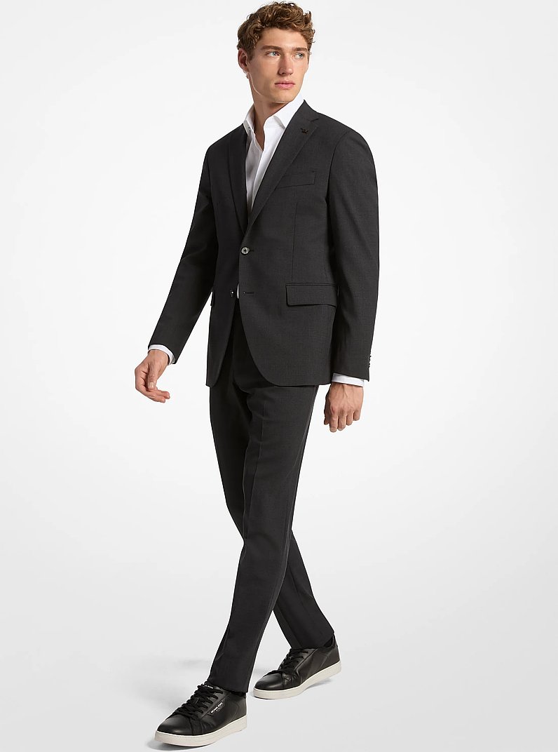 Traje de viaje slim-fit de mezcla de lana in ANTRACITA | Michael Kors