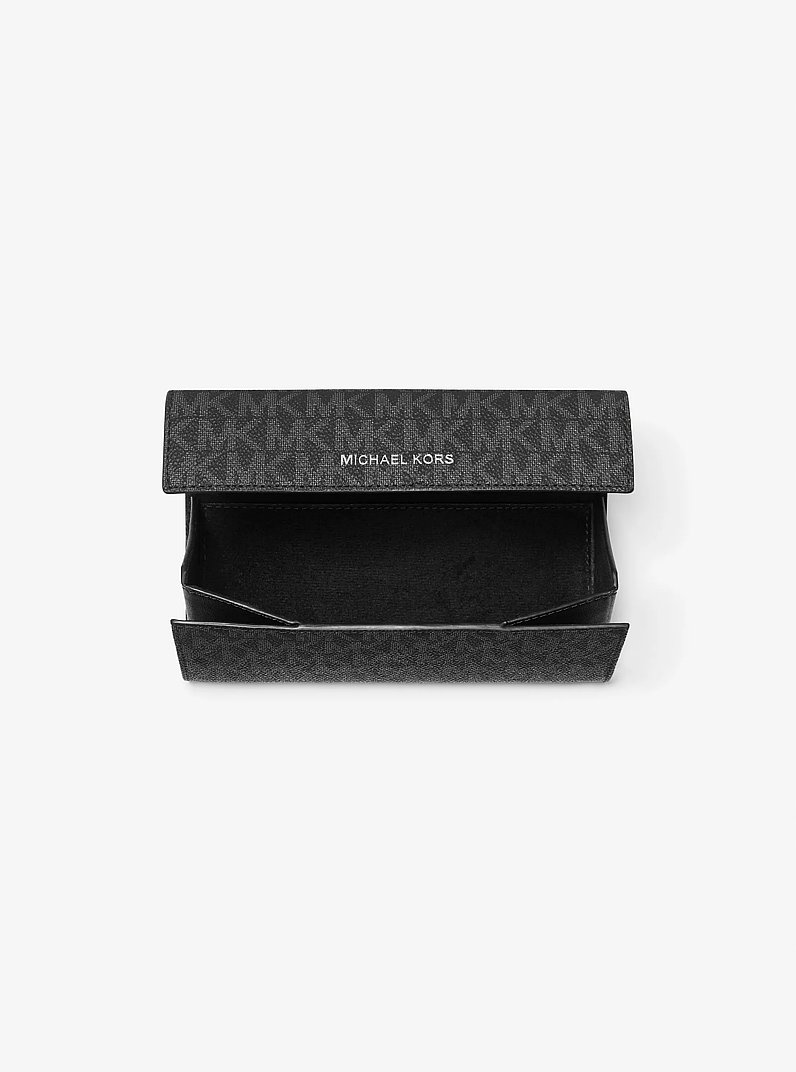 Cooper Logo Sunglasses Case in BLACK | Michael Kors