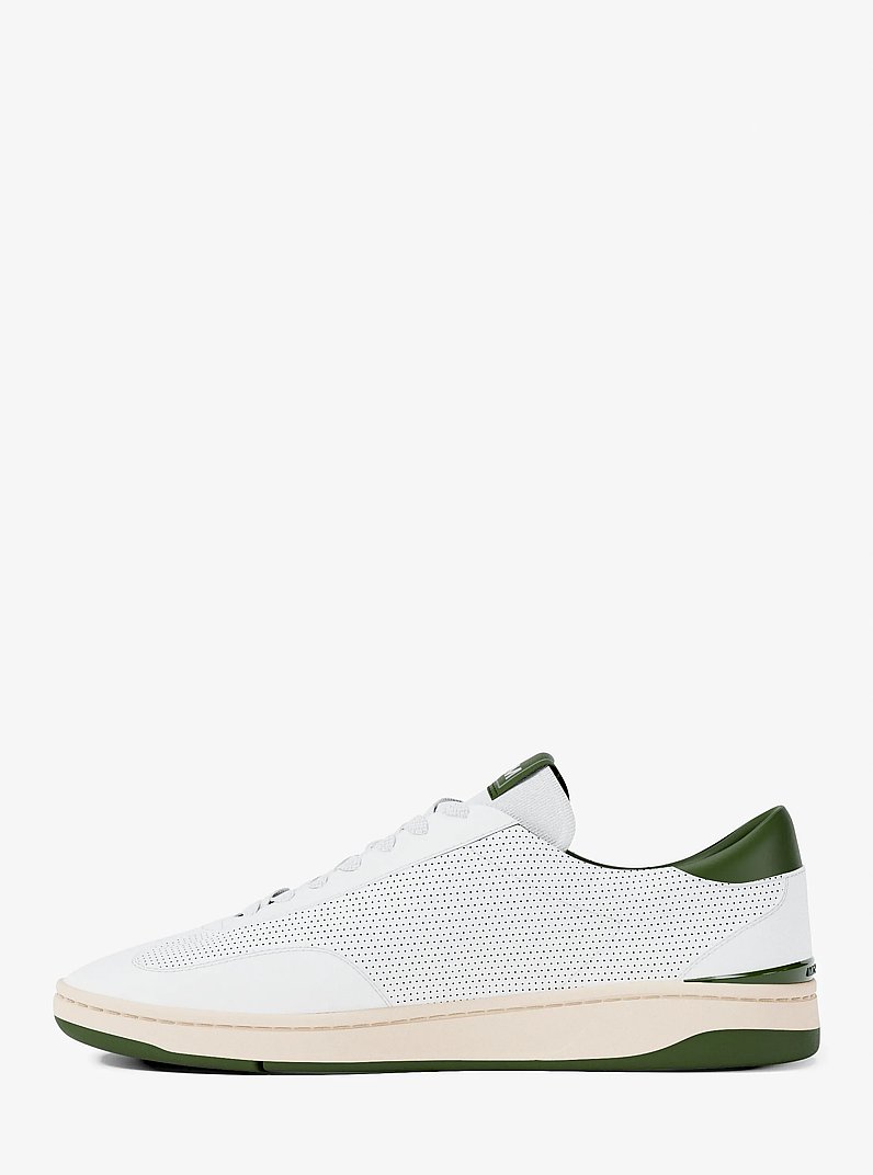 Wilton Perforated Leather Sneaker in EVERGREEN | Michael Kors