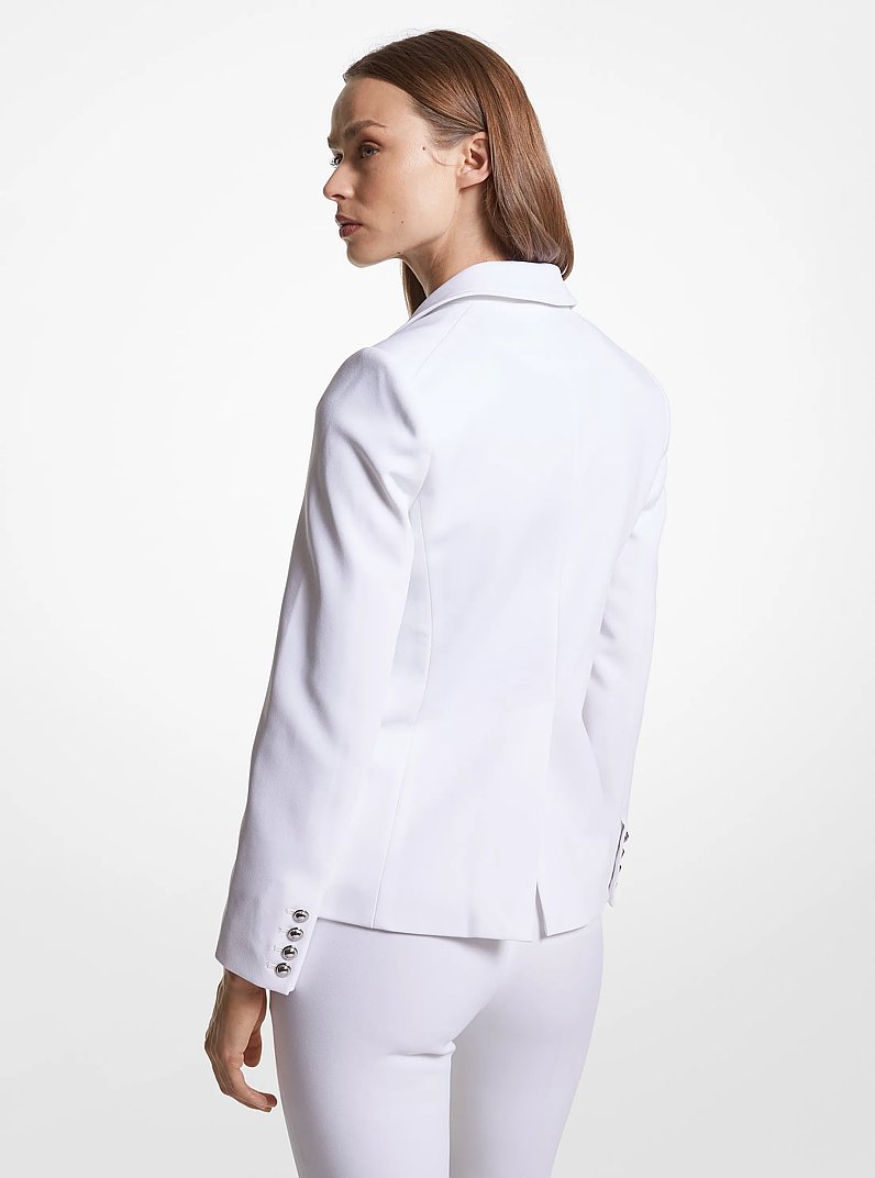 Blazer en cr&ecirc;pe extensible in BLANC | Michael Kors