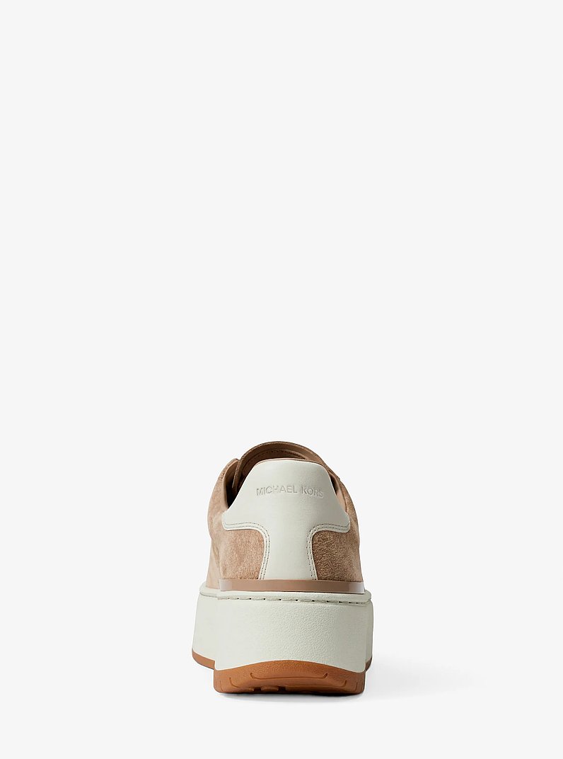 Plateau-Sneaker Dottie aus Wildleder in KHAKI | Michael Kors