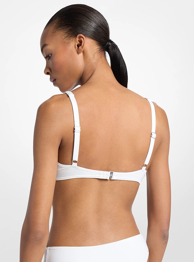 Bikinitop mit Strass in WEISS | Michael Kors