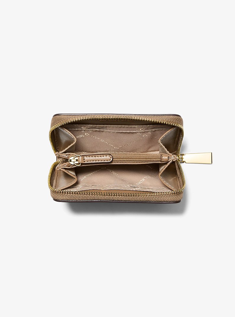 Jet Set Small Signature Logo Wallet in HUSK | Michael Kors
