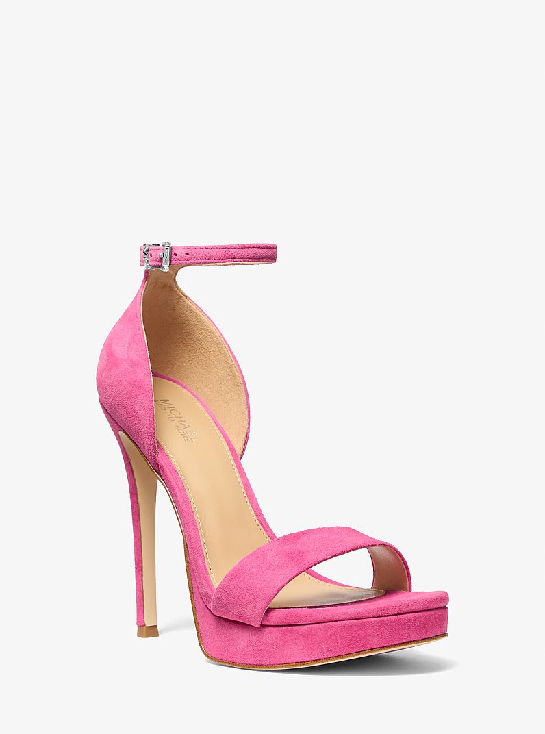Sandale &agrave; plateforme Jordyn en su&egrave;de in PITAYA | Michael Kors