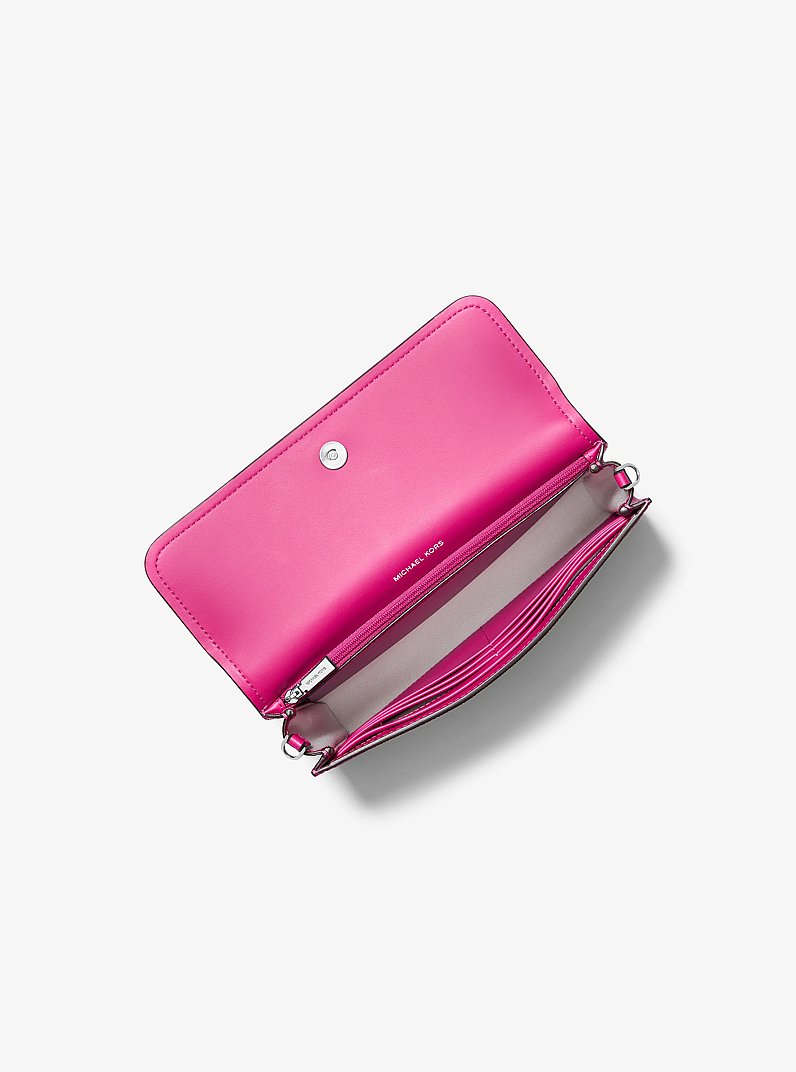 Petit sac &agrave; bandouli&egrave;re convertible Jet Set &agrave; logo Signature in FRAMBOISE | Michael Kors