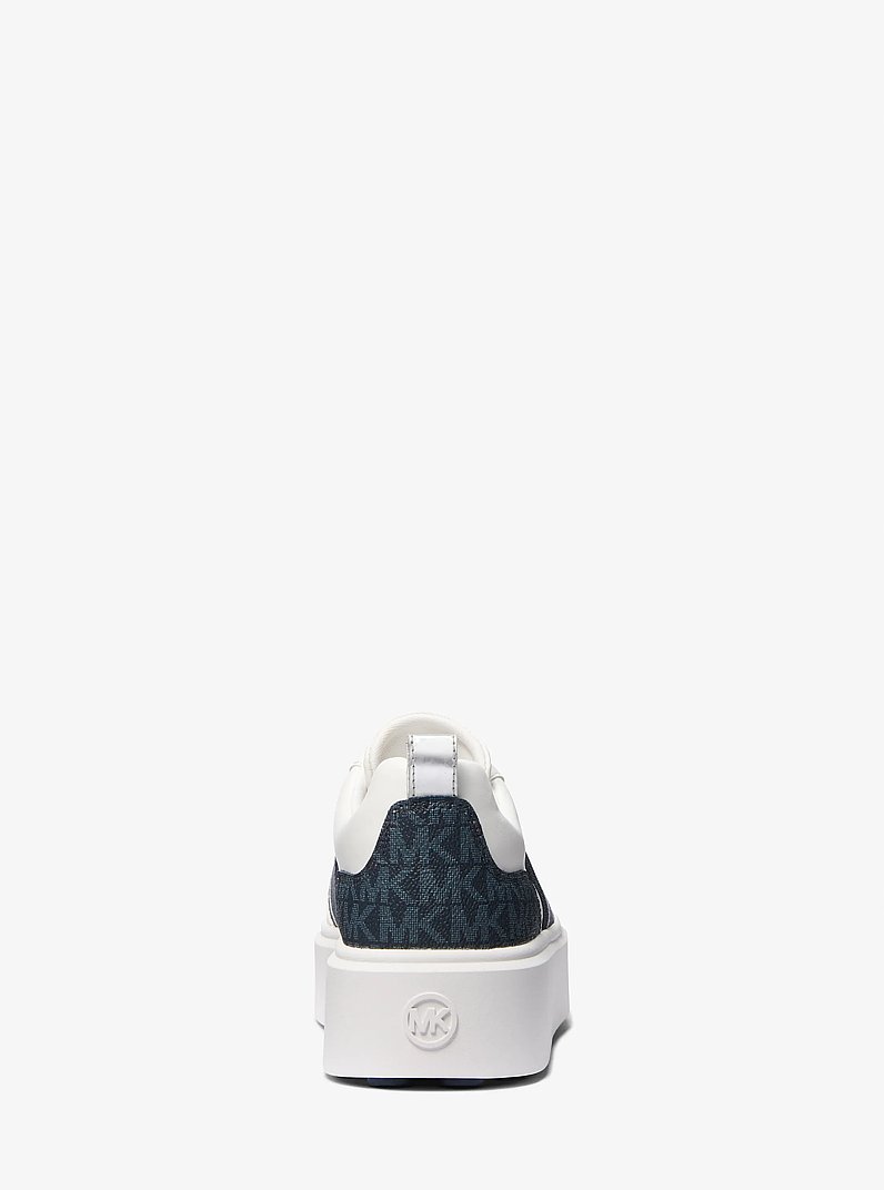 Romey Logo Tape Slip-On Platform Sneaker in NAVY | Michael Kors