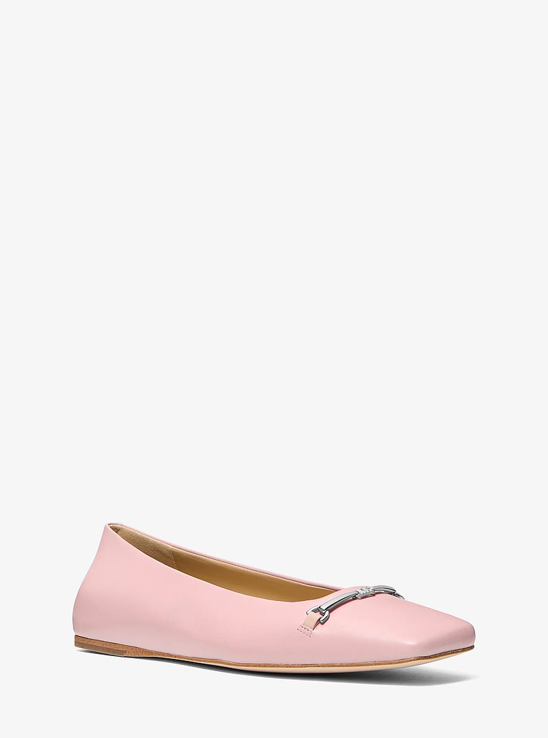 Ballerina Lena in pelle in ROSA FUM&Eacute; | Michael Kors