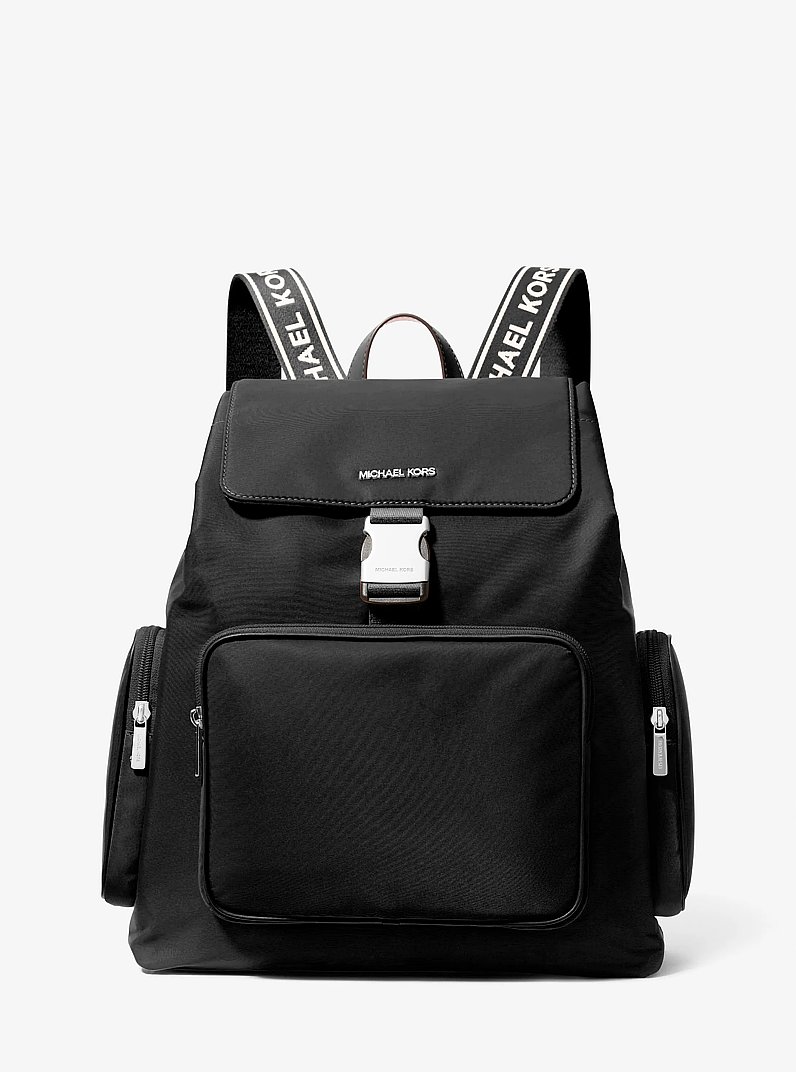 Khai Large Nylon Cargo Backpack in BLACK | Michael Kors
