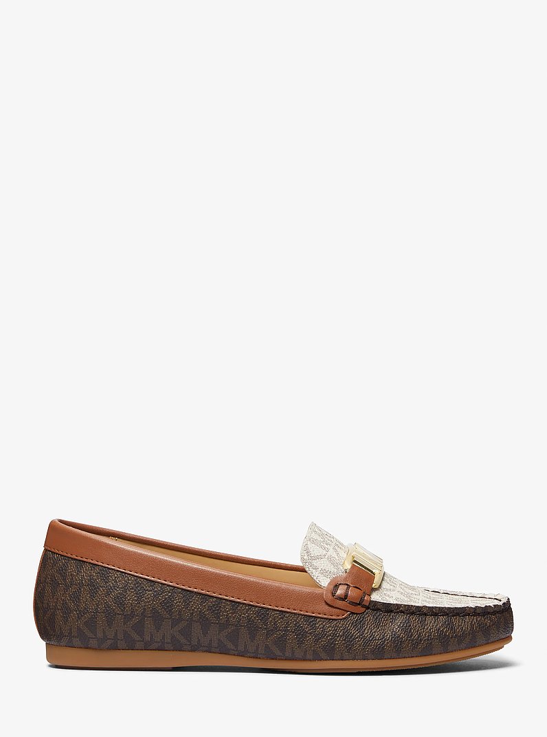 Camila Logo Moccasin in BROWN MULTI | Michael Kors