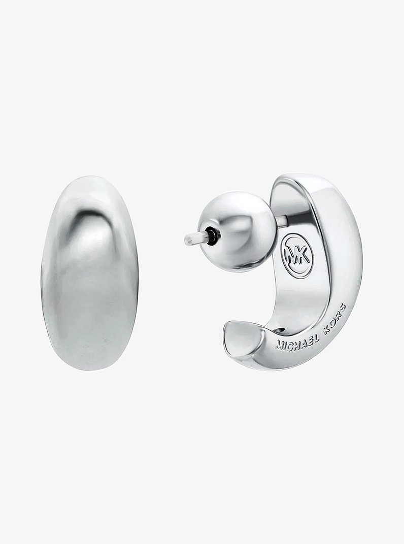 Orecchini huggie a mezzo cerchio in ARGENTO | Michael Kors