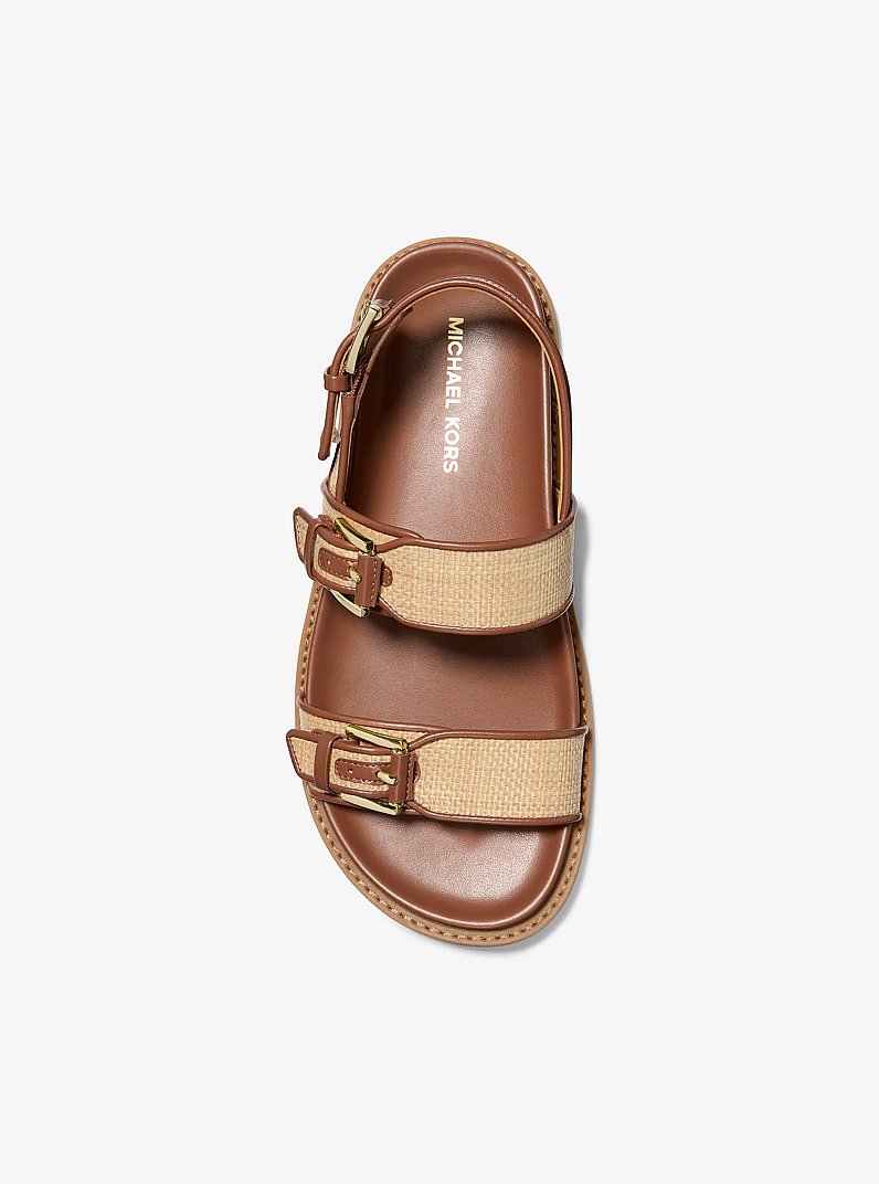 Nia Woven  Sandal in LUGGAGE | Michael Kors