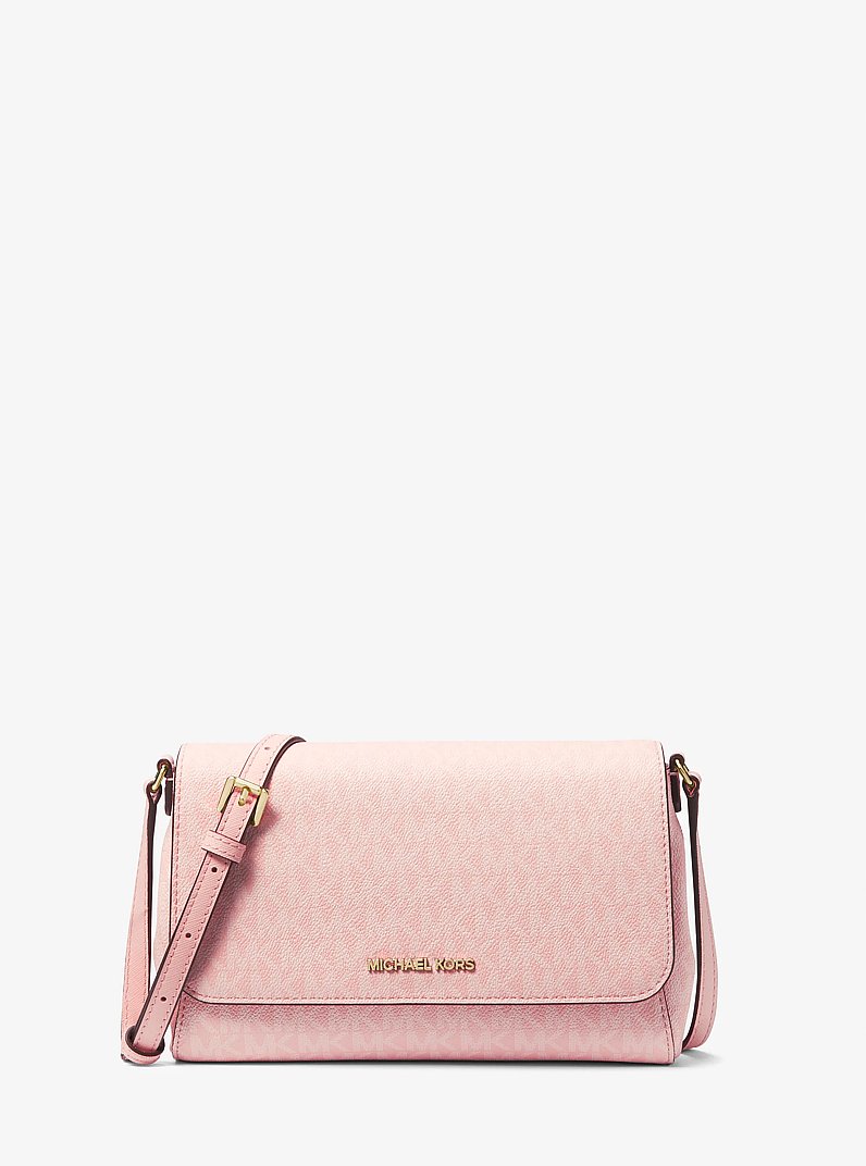Medium Logo Convertible Crossbody Bag in LT POWDER BLUSH | Michael Kors