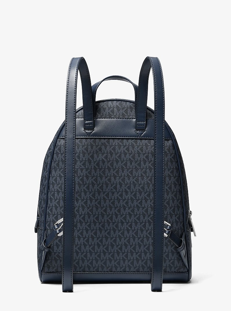 Rhea Medium Signature Logo Backpack in ADMIRAL | Michael Kors