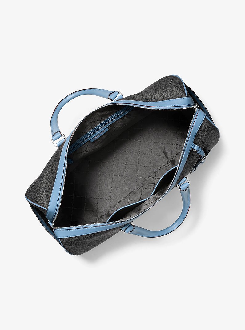 Bedford Extra-Large Signature Logo Striped Weekender Bag in STH PACIFIC | Michael Kors