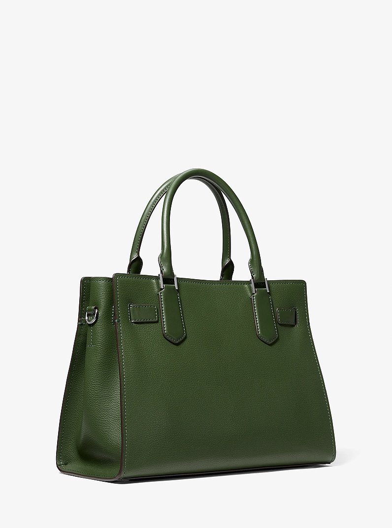 Sac &agrave; main Hamilton de taille moyenne en cuir in VERT AMAZONE | Michael Kors