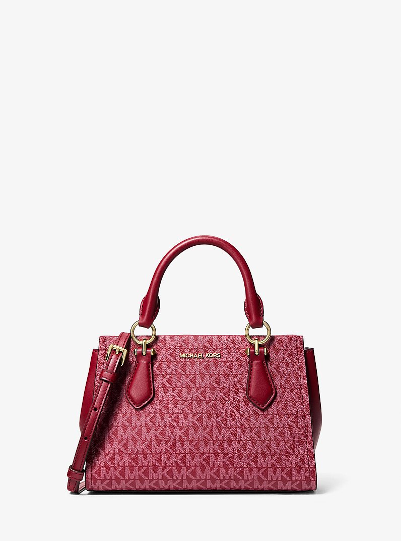 Petit sac messager Marilyn &agrave; logo Signature in CERISE | Michael Kors