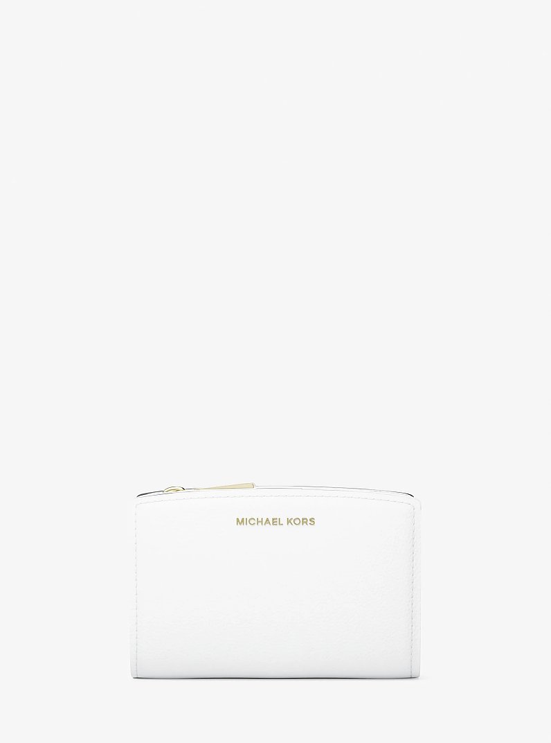 Bryant Medium Pebbled Leather Wallet in OPTIC WHITE | Michael Kors
