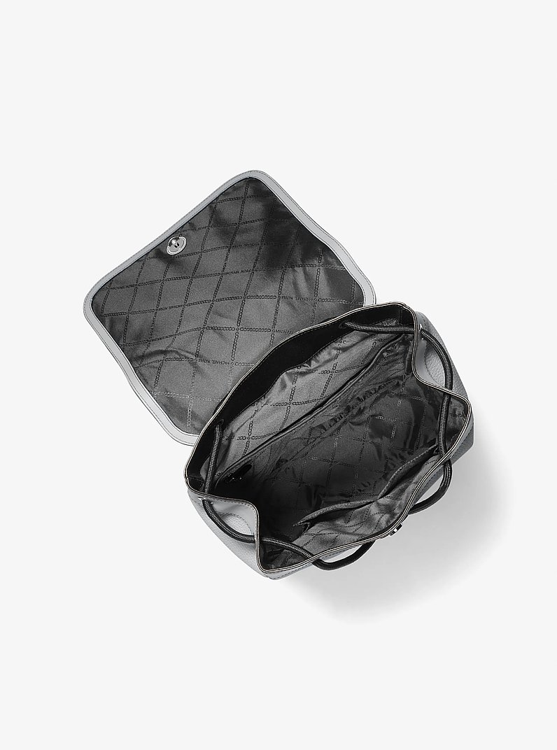 Hudson Pebbled Leather Utility Backpack in DOVE | Michael Kors