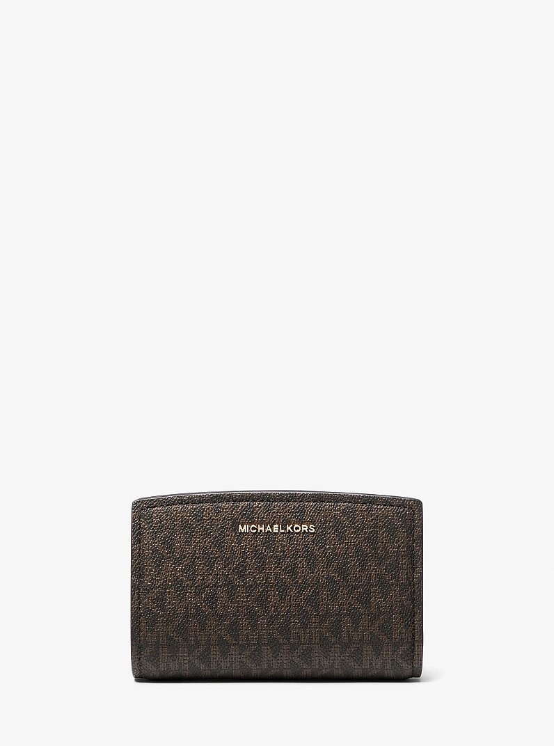 Bryant Medium Signature Logo Wallet in BRN/ACORN | Michael Kors