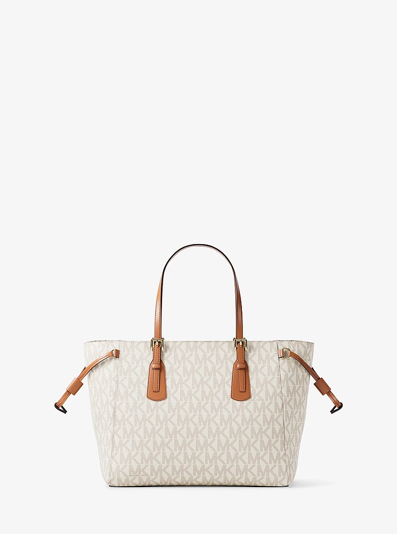 Voyager Extra-Small Signature Logo Convertible Crossbody Bag in VANILLA | Michael Kors