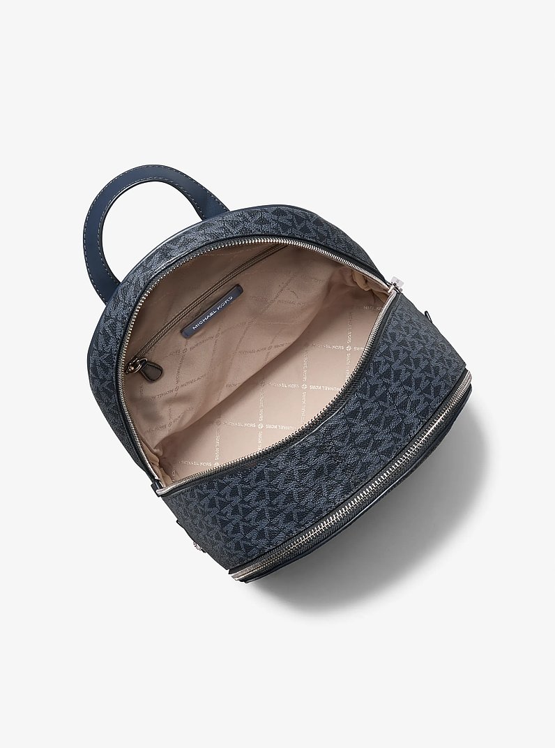 Rhea Medium Signature Logo Backpack in ADMIRAL | Michael Kors
