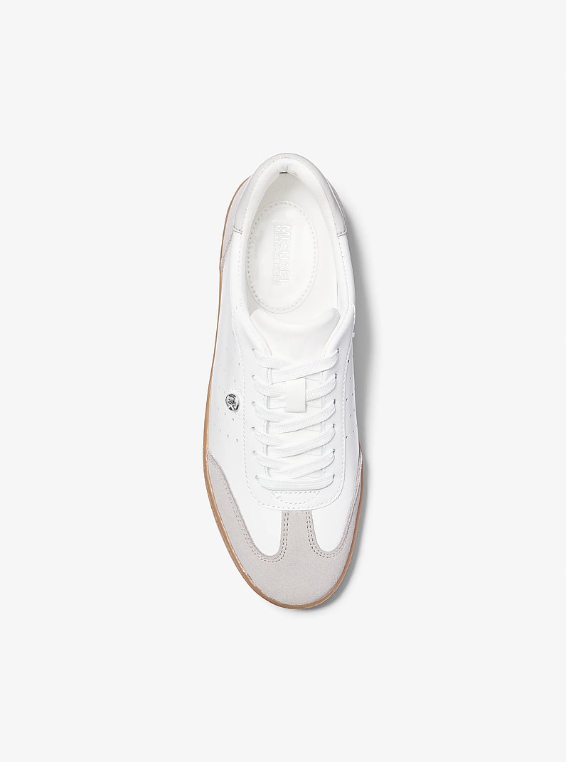 Scotty Leather Sneaker in ALUMINUM MLT | Michael Kors