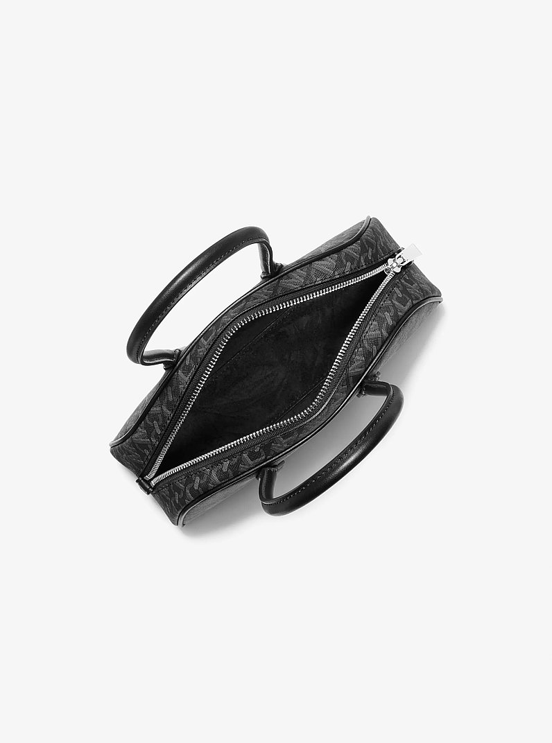 Borsa a mano Lulu piccola con stampa logo Empire in NERO | Michael Kors