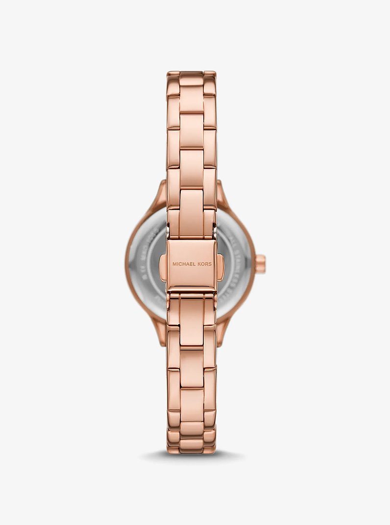Mini Aspyn Pav&eacute; Rose Gold-Tone Watch in ROSE GOLD | Michael Kors