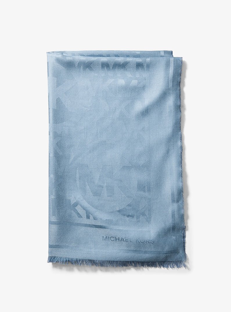 Foulard en jacquard &agrave; logo in CHAMBRAY | Michael Kors