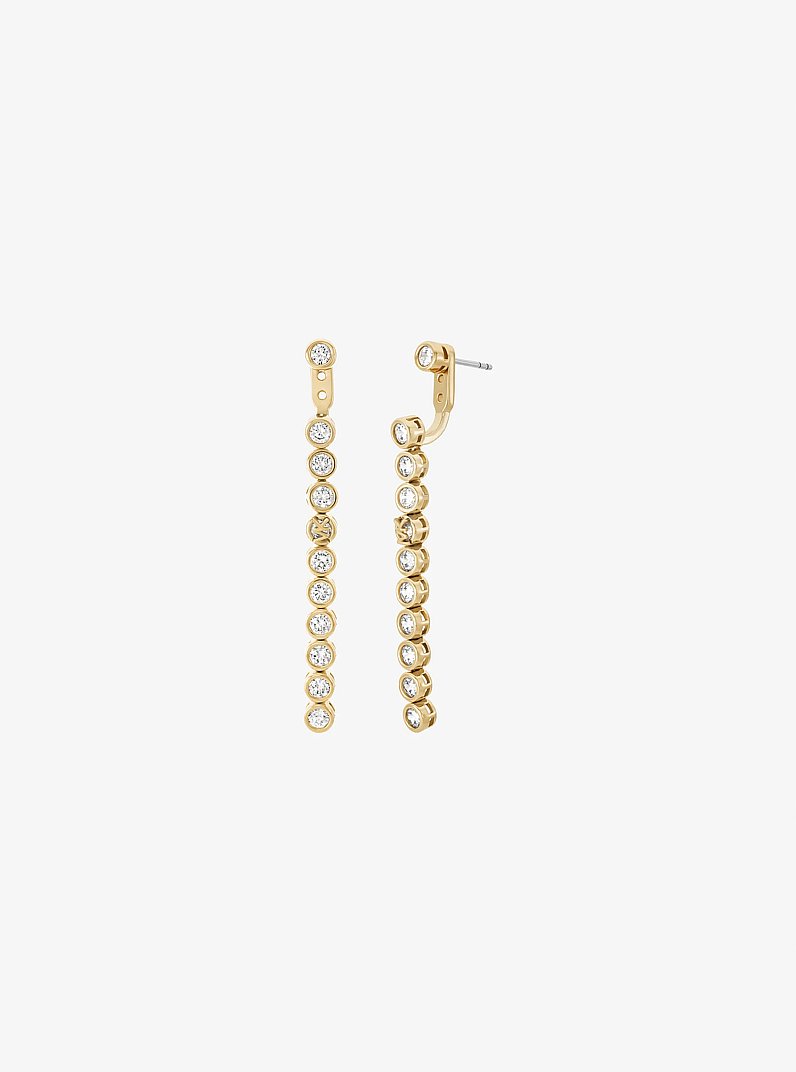 Cubic Zirconia Drop Earrings in GOLD | Michael Kors