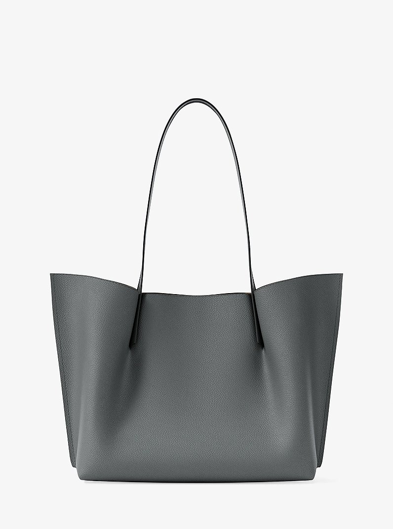 Shopper Emilia Large aus gekrispeltem Leder in STORM | Michael Kors